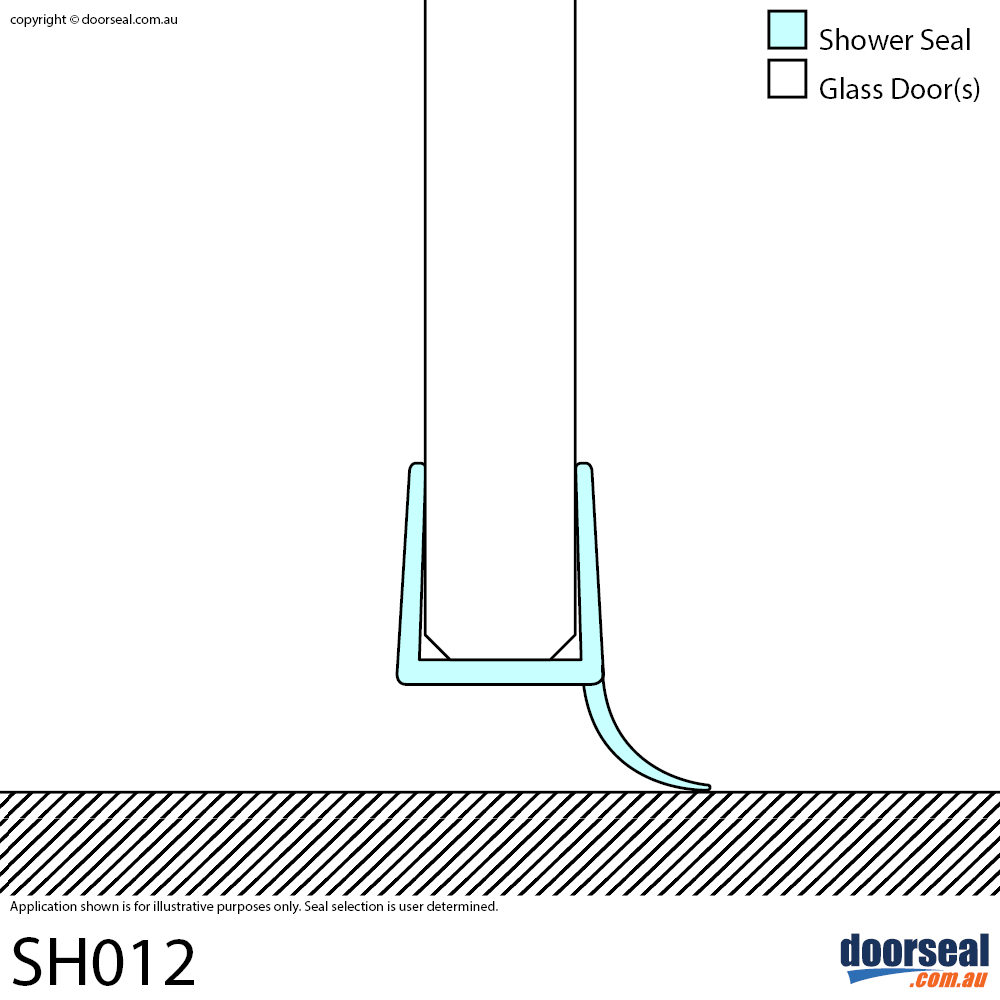 SH012 Shower Screen Seal (6mm glass)